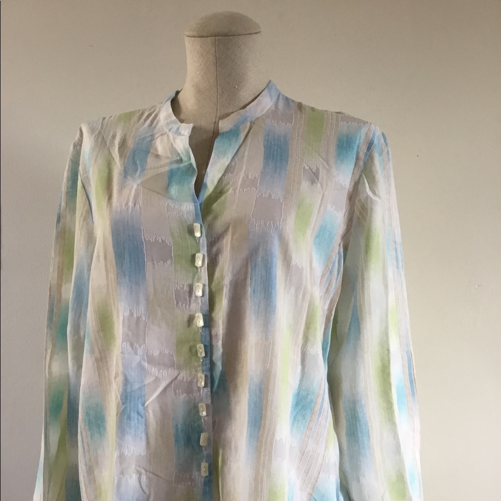 Women’s Blouse Shirt 3/4 Sleeve Lightweight Blouse Size 1X
